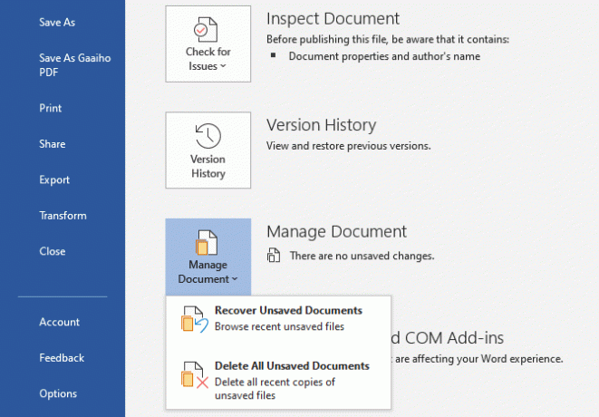 microsoft office 2019 memulihkan dokumen yang belum disimpan