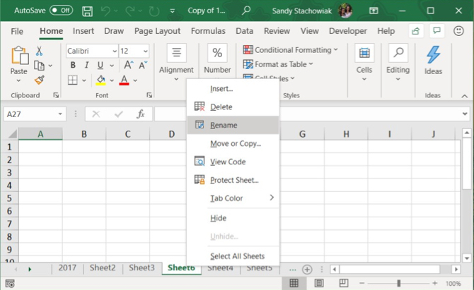 Excel Ganti Nama Tab