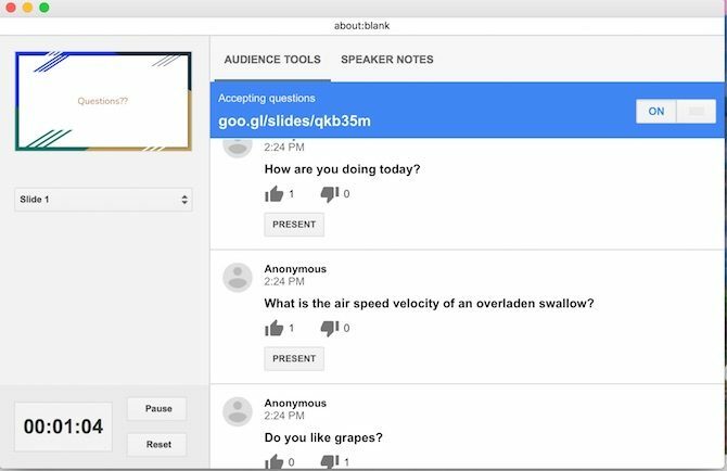 google slide q dan a