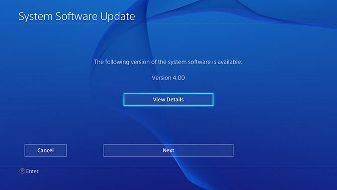 Pembaruan PlayStation 4 Firmware 4.0