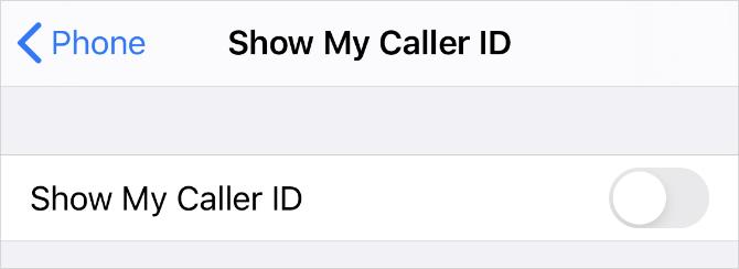 Tampilkan opsi ID Penelepon Saya dari Pengaturan iPhone
