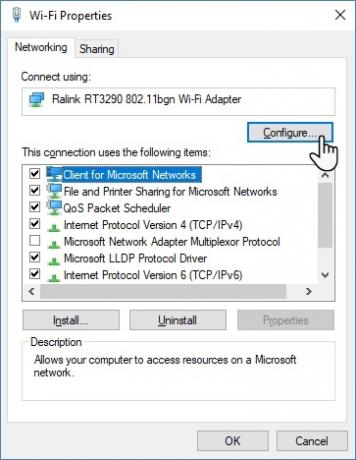 Cara Mematikan Wi-Fi Saat Menghubungkan Ethernet di Windows 10 Wifi Properties