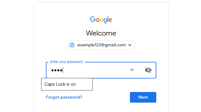 Akun Google Caps Lock On