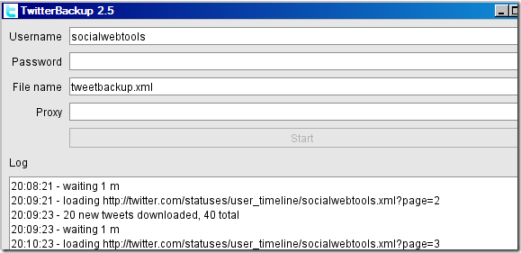 Cadangkan tweet Twitter Anda dengan TwitterBackup.