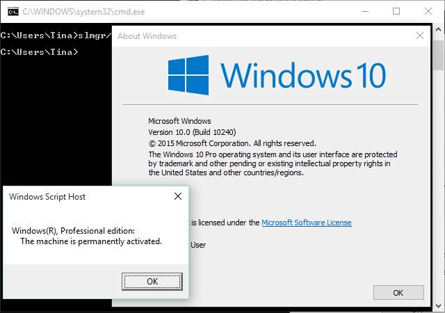 Windows 10 Build 10240 Lisensi