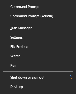 kunci windows x command prompt