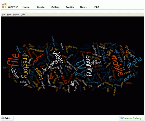 Wordle - Seni Teks