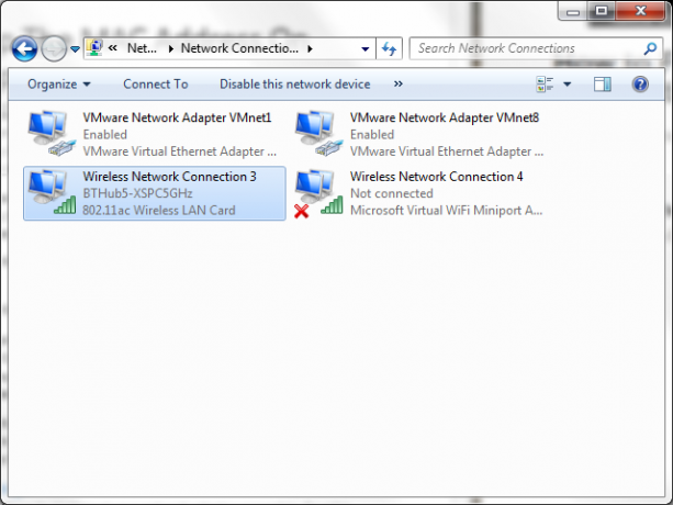 Adaptor Jaringan Windows Explorer