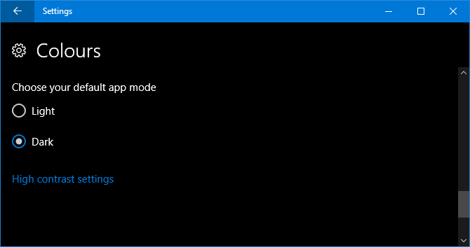 windows 10 mode gelap