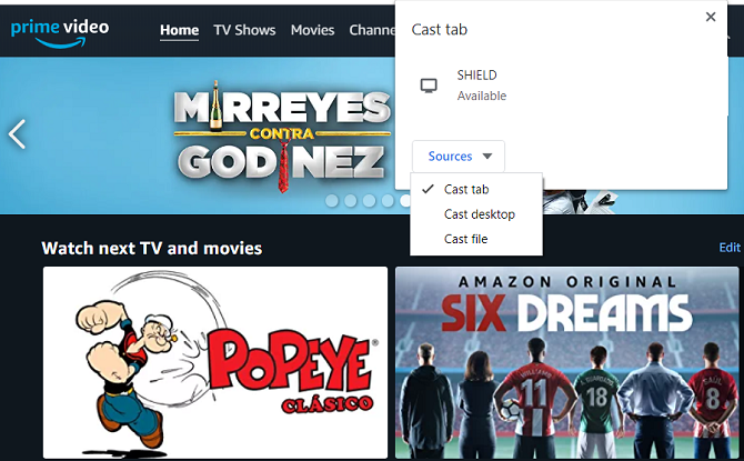 cor video amazon chrome