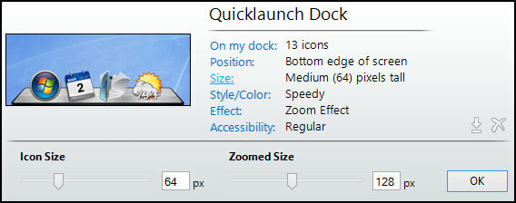 ObjectDock: Kustomisasi Desktop Anda Dengan Cepat Dan Tingkatkan Fungsionalitasnya [Windows] ObjectDock Settings Home Size