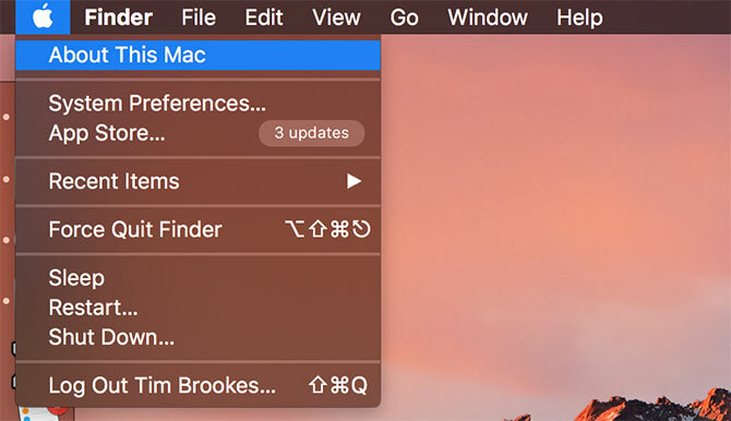 MacOS Menu Apple