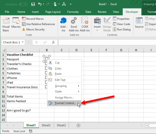 cara membuat daftar periksa di excel seperti pro