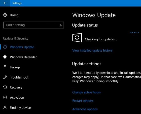 Perbarui Windows 10 melalui Pembaruan Windows