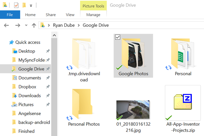 Folder Foto Google di Desktop