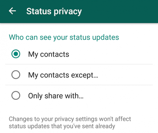 Fitur WhatsApp baru: status dan privasi