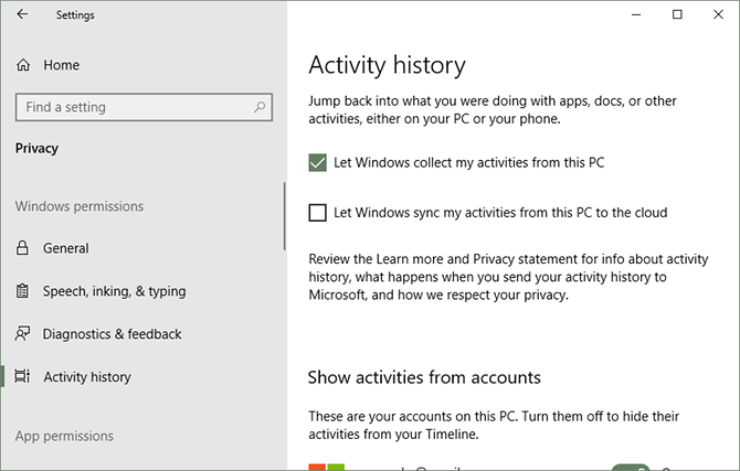 mengatur dan menggunakan timeline windows 10