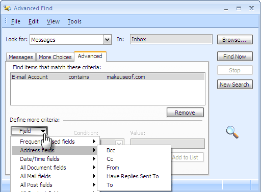 6 Cara Untuk Mencari Email Di Outlook 2007 Pencarian Instan10