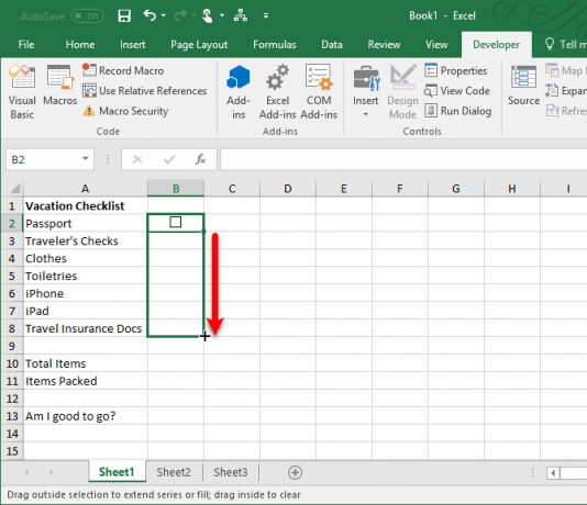 cara membuat daftar periksa di excel seperti pro