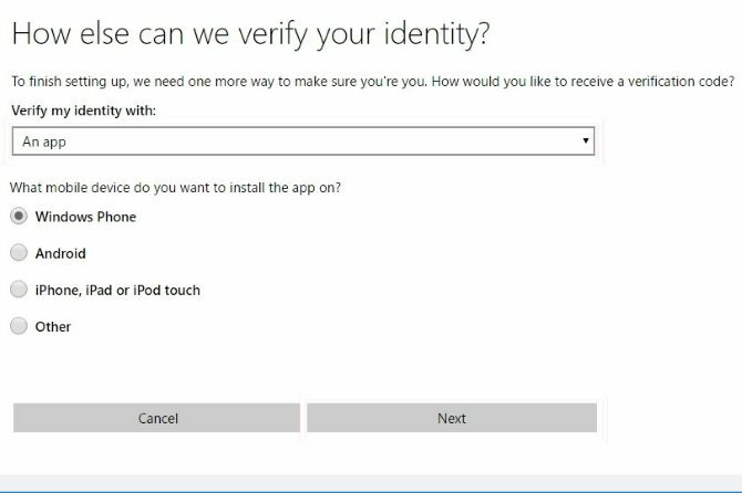 Aktifkan Otentikasi Dua Faktor - verifikasi akun microsoft