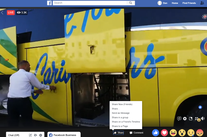 menu live facebook facebook