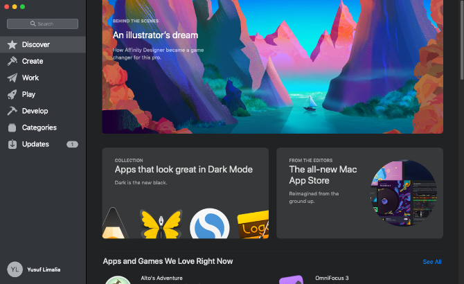 macOS Mojave App Store