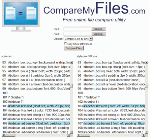 bandingkan dua file teks