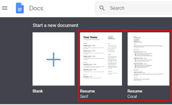 google docs melanjutkan templat