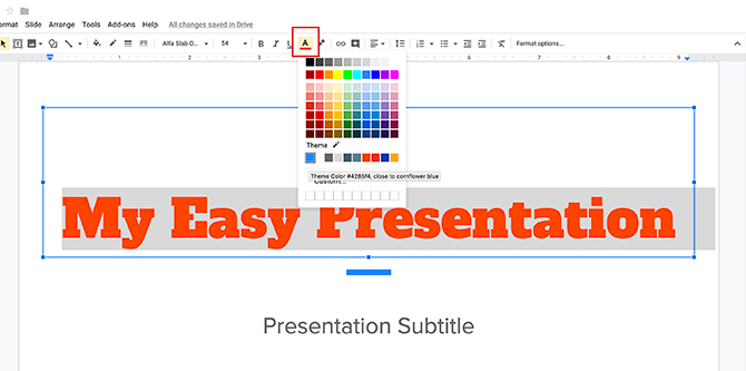 Cara Membuat Presentasi Google Slides Ubah Warna Huruf