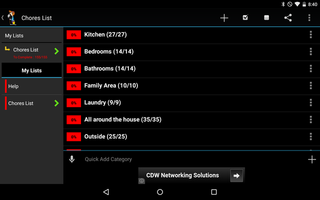 AndroidChoreApps-Chores-List