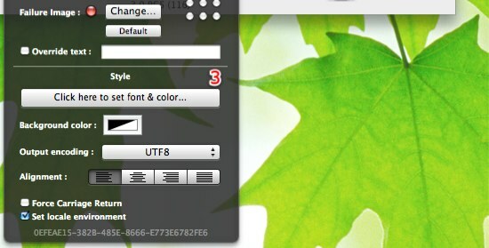 GeekTool - Menampilkan Informasi Sistem pada Mac dalam Properti dan Grup Style 02d font dan warna