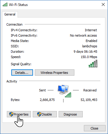 Cara Mematikan Wi-Fi Saat Menghubungkan Ethernet di Windows 10 Status WiFi 1