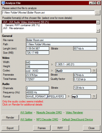 file audio tidak berfungsi