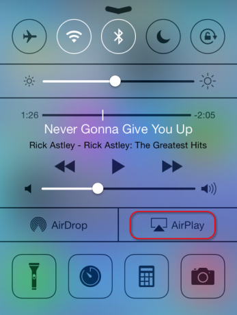 Pusat kontrol AirPlay