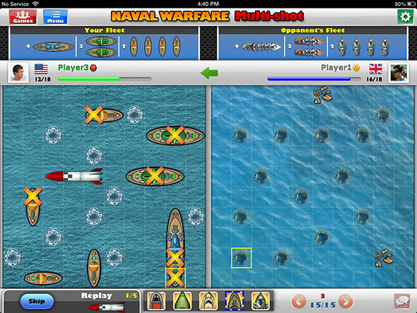 Naval Warfare Multi-Shot untuk iOS adalah Battleships for The Mobile Generation nw ipad2