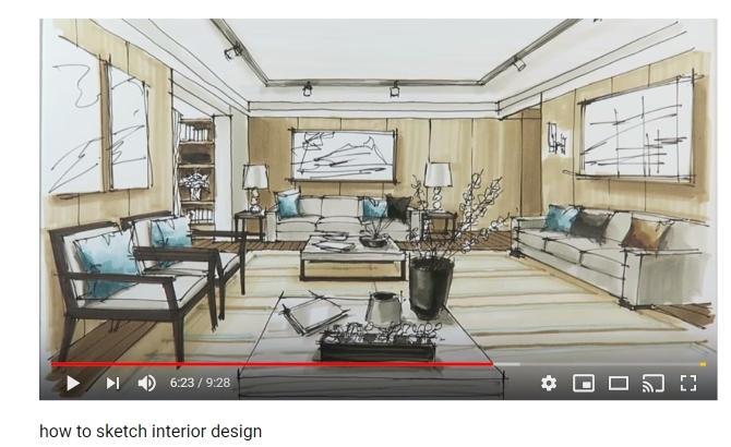 Kursus Sketsa Desain Interior YouTube Online Gratis