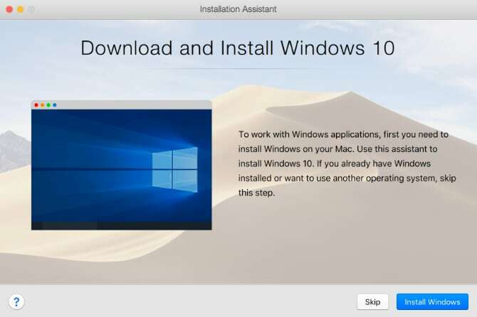 Parallels dapat mengunduh Windows 10 untuk Anda