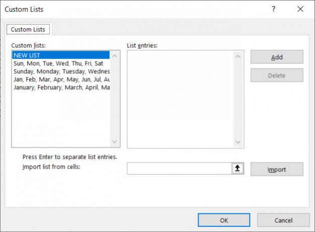 Kotak Dialog Daftar Kustom Windows