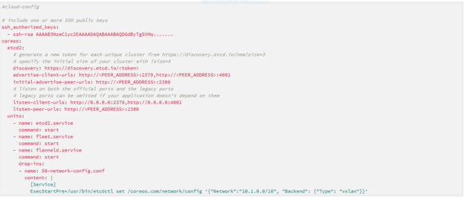 Contoh CoreOS Cloud Config