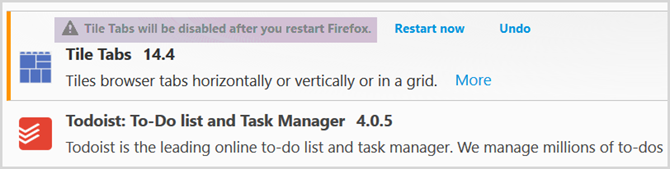 Firefox Extensions Manager