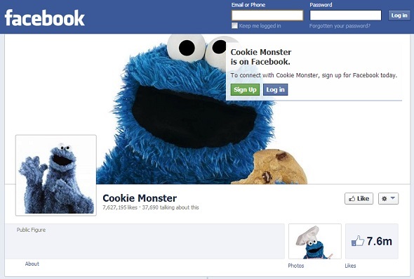 10 Karakter Fiksi Yang Gila-gilaan Populer Di Facebook cookie monster