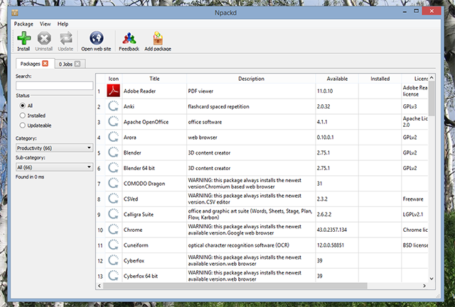 npacked-running-software-manager