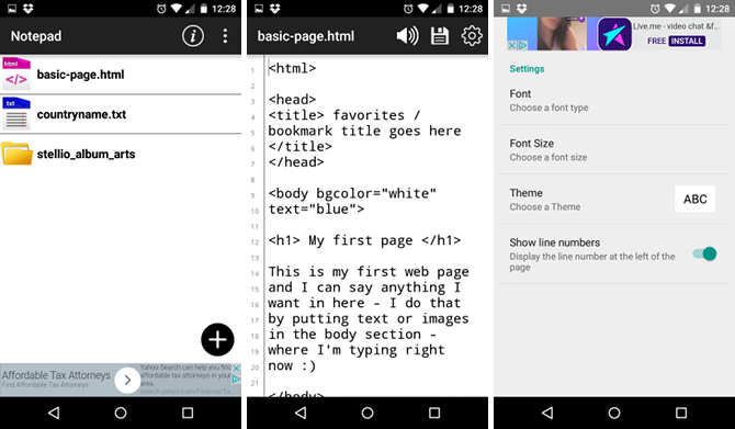 7 Editor Teks Bebas Gangguan untuk Android Dibandingkan: Mana yang Terbaik? notepad editor teks android