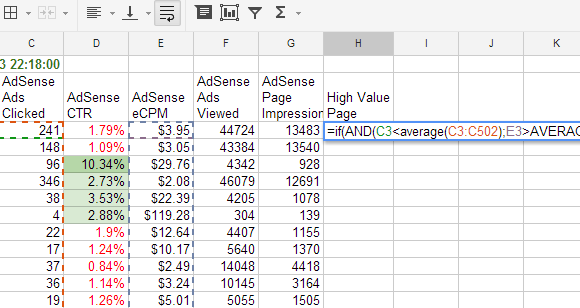 contoh rumus spreadsheet google