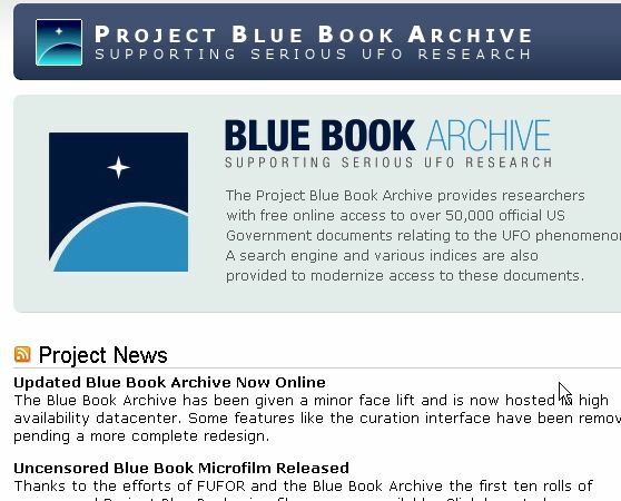 8 Situs Web Teratas Untuk Menemukan Penampakan UFO Terbaru bluebook1