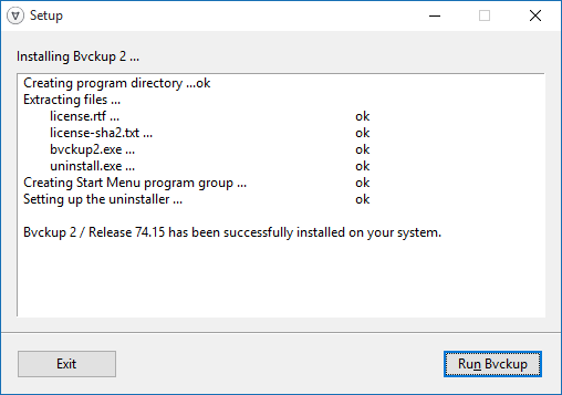bvckup 2 instal