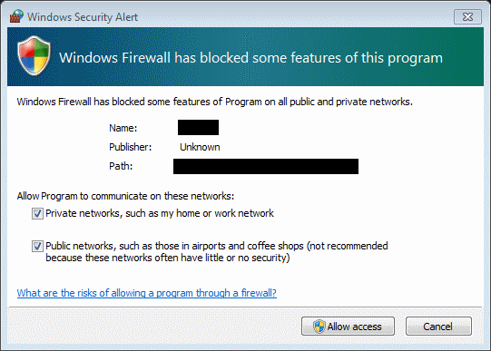 review firewall windows 7