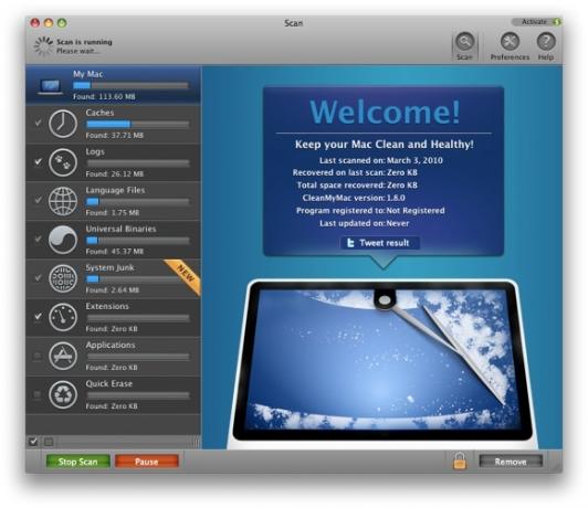 Bersihkan Mac Anda dan Berikan Kehidupan Baru dengan CleanMyMac [Giveaway] Scan