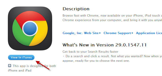 Cara Memaksa Chrome Untuk Membuka Tautan iTunes Store Di iTunes Desktop App chrome itunes