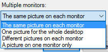 hidung belang latar belakang opsi multi monitor monitor